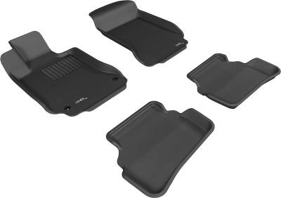 3D MAXpider - MAXpider L1MB00901509 Kagu Floor Mat Front Rear Black Mercedes C Class