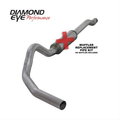 Diamond Eye Performance - Diamond Eye K4338A-RP 4" Cat-Back No Muffler Exhaust Single Aluminized