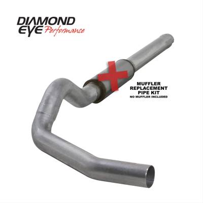 Diamond Eye Performance - Diamond Eye K5244A-RP 5" Cat-Back No Muffler Exhaust Single Alum for 03-07 Ram