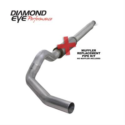 Diamond Eye Performance - Diamond Eye K5316A-RP 5" Cat-Back No Muffler Exhaust Single for 94-97 7.3 F250