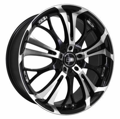 HD Wheels - HD Wheels Spinout 16x7 5x4.5/100 40mm Gloss Black/Machined SO16703740BK
