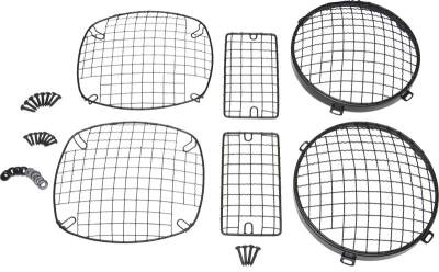 Kentrol - Kentrol 50488 Black Wire Mesh Guard Set 6pc for 97-06 Jeep Wrangler TJ