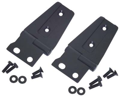 Kentrol - Kentrol 80572 Textured Black Hood Hinge Pair for 07-18 Jeep Wrangler JK