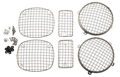 Kentrol - Kentrol 30488 Polished Wire Mesh Guard Set 6pc for 97-06 Jeep Wrangler TJ