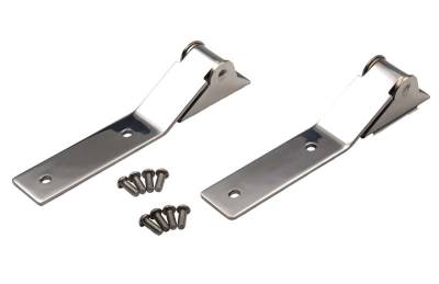 Kentrol - Kentrol 30442 Polished Rear Tailgate Hinge Pair for 87-95 Jeep Wrangler YJ