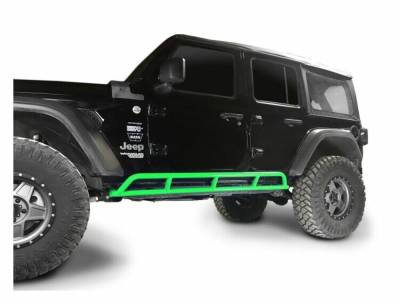 Steinjager - Steinjager Bare Knuckles Rock Sliders-Neon Green for Wrangler JL 4dr J0049194