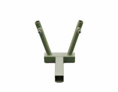 Steinjager - Steinjager Hitch Mount Dual Flag Holder-Locas Green for Wrangler TJ J0050120