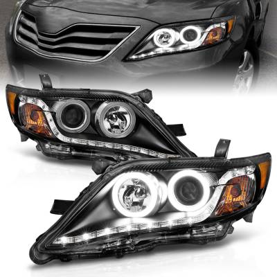 Anzo USA - Anzo USA Projector Headlight Set w/CCFL Halo Black for Camry 121442