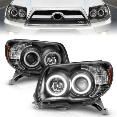 Anzo USA - Anzo USA Projector Headlight Set w/CCFL Halo Black for 4Runner 111320