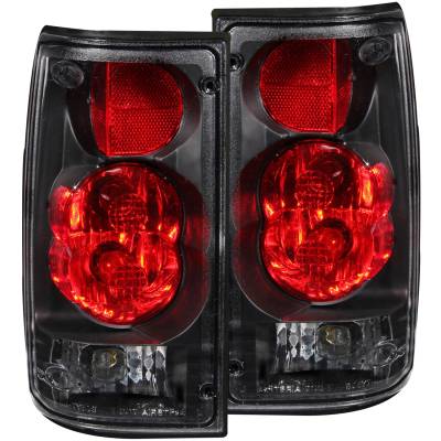 Anzo USA - Anzo 211132 Black Euro Clear Lens Taillight Set for 89-95 Toyota Pickup