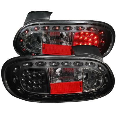 Anzo USA - Anzo USA 321212 Black LED Clear Lens Taillight Set for Mazda Miata