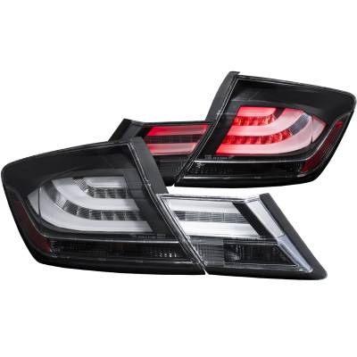 Anzo USA - Anzo USA Black LED Clear Lens Taillight Set Honda Civic Sedan 321323
