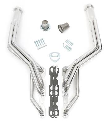 Hedman Hedders - S10/SB CHEVY V8 ENGINE SWAP HEADERS LONG TUBE- HTC Silver Ceramic Coated