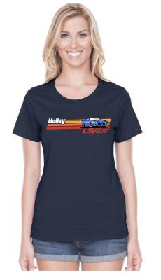 Holley - Holley 10314-SMHOL LS Fest Retro T-Shirt Ladies Small Indigo