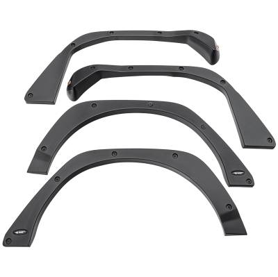 Rugged Ridge - Rugged Ridge 11641.12 Front/Rear Black Fender Flare Delete Kit
