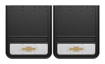 Gatorback - Gatorback 21"x24" Rear Dually Black Mud Flaps Bowtie Logo GB2124BT-G