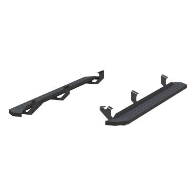 ARIES - RidgeStep 6.5" x 85" Black Steel Running Boards Select Toyota Tacoma Crew Cab