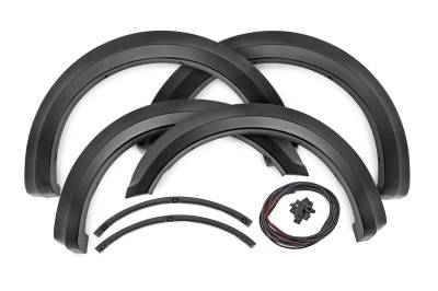 Rough Country Suspension Systems - Rough Country Sport Fender Flares Black 18-20 Ford F150 S-F11811