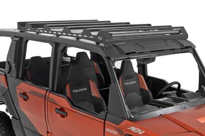 Rough Country Suspension Systems - Rough Country Fabricated Roof Rack w/LEDS for Polaris Xpedition ADV 5 93173