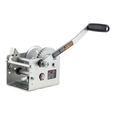 CURT - Hand-Crank 2-Speed Winch 2000 lbs 10.251 Low Gear Ratio 10.6" Handle