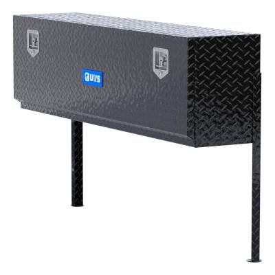 UWS - UWS EC40032 Gloss Black Aluminum 60" Single-Door Topside Truck Tool Box Heavy Pa