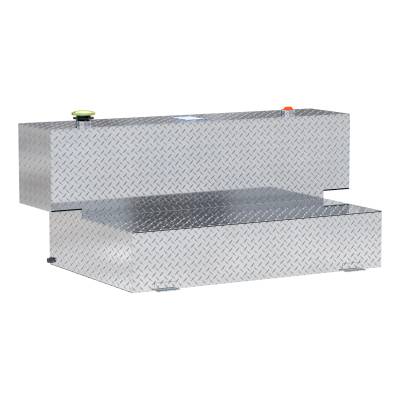 UWS - UWS TT-100HH Hammerhead-Style 100-Gallon Bright Aluminum L-Shape Transfer Tank