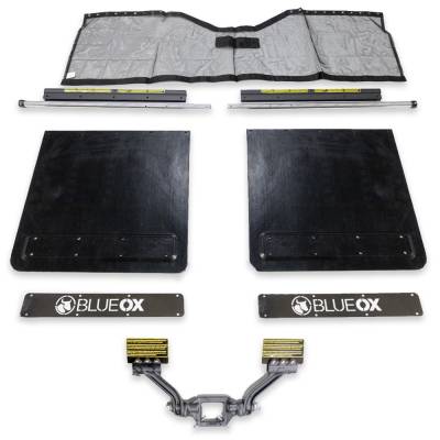 Blue Ox - Blue Ox BX88421 Mud Flap System 2.5IN RECEIVER INCLUDES ROCK SCREEN BLACK