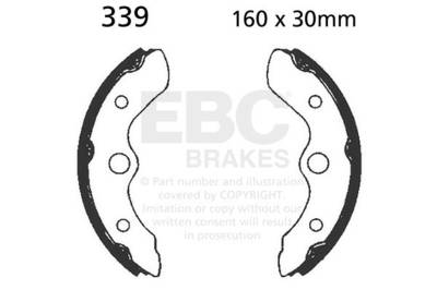 EBC Motorcycle Brakes - EBC Motorcycle Brakes 339 Plain Motorcycle Replacement Brake Shoes
