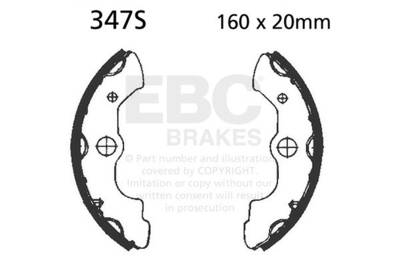 EBC Motorcycle Brakes - EBC Motorcycle Brakes 347S Motorcycle Sintered Replacement Brake Shoes