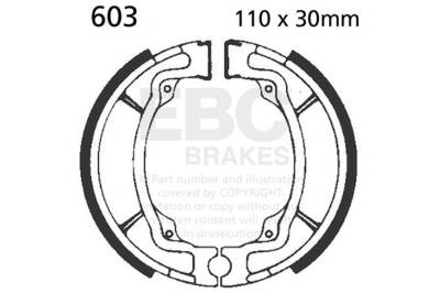 EBC Motorcycle Brakes - EBC Motorcycle Brakes 603 Plain Motorcycle Replacement Brake Shoes for CB1000R