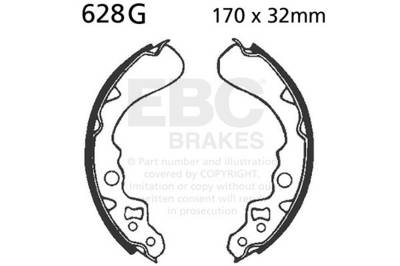 EBC Motorcycle Brakes - EBC Motorcycle Brakes 628G Motorcycle Grooved Replacement Brake Shoes