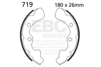 EBC Motorcycle Brakes - EBC Motorcycle Brakes 719 Plain Motorcycle Replacement Brake Shoes