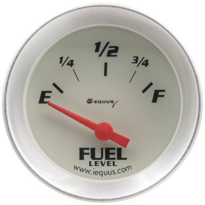 Equus - Equus E8362 Gauge Fuel Level 2" 0OhmE-90OhF 90 Sweep Elec White 8000