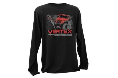 Rough Country Suspension Systems - Rough Country 84090SM T-Shirt Long Sleeve Vertex Black SM