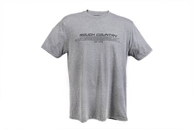 Rough Country Suspension Systems - Rough Country 84077LG T-Shirt Horizontal Tread Gray LG