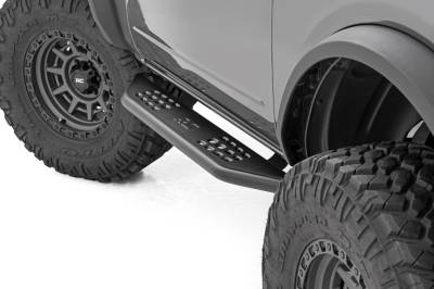 Rough Country Suspension Systems - Rough Country OV2 Running Boards Black 21-25 Ford Bronco 2DR 14004
