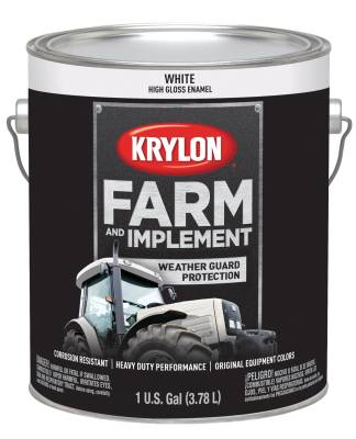 Krylon - Krylon 1963 Farm & Implement Paints Single Stage Top Coat 1 Gallon Gloss White