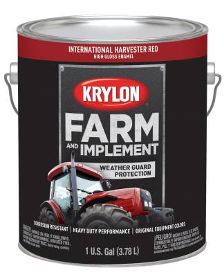 Krylon - Krylon 1964 Farm & Implement Paints High-Gloss Sheen 1 Gallon Gloss Red