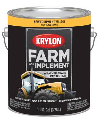 Krylon - Krylon 1974 Farm & Implement Paints 1 Gallon New Equipment Gloss Cat Yellow