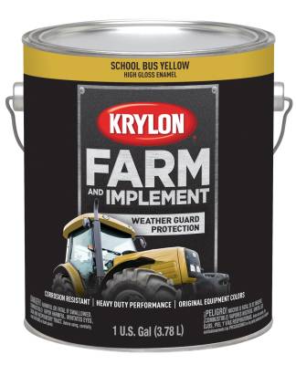 Krylon - Krylon 1976 Farm & Implement Paints 1 Gallon School Bus Gloss Yellow