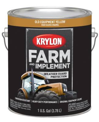 Krylon - Krylon 1985 Farm & Implement Paints 1 Gallon Gloss Old Equipment Cat Yellow
