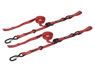 SpeedStrap - SpeedStrap 13803-2 Cam-Lock 1" x 10' Tie Down w/Snap 'S' Hooks & Soft Tie
