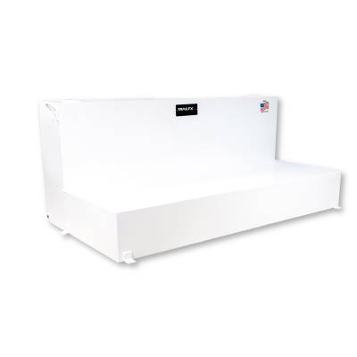 TrailFX - TrailFX 21110SW Liquid Transfer Tank 100 Gal L-Shape Steel White Lockable Cap