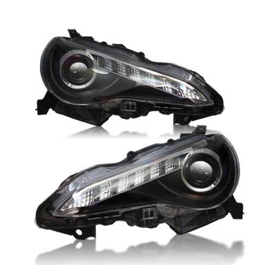 Winjet - Winjet CHWJ-0327-B Black/Clear DRL Projector Headlights for 13-16 Scion/Toyota