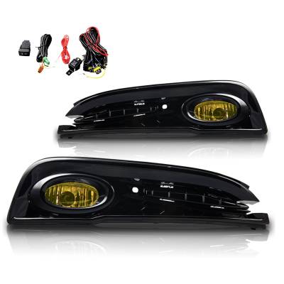 Winjet - Winjet CFWJ-0358-Y Yellow Fog Lights w/Wiring Kit for 13 Honda Civic 4DR