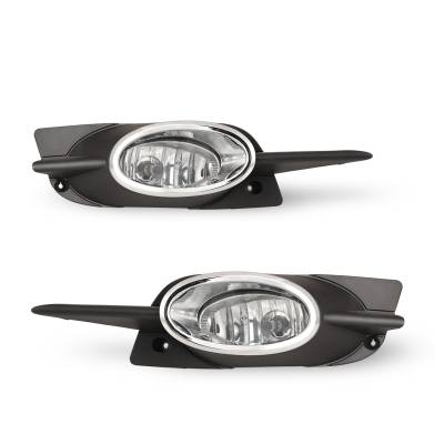 Winjet - Winjet CFWJ-0317-C Clear Fog Lights w/Wiring Kit for 09-11 Honda Civic 2DR