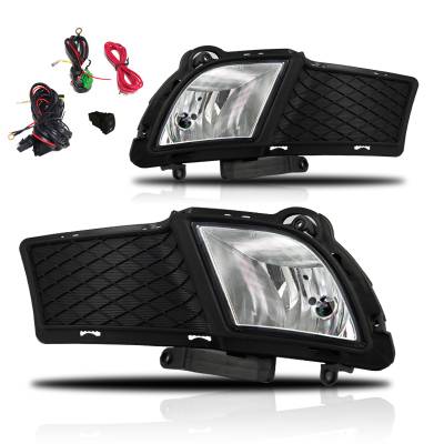 Winjet - Winjet CFWJ-0285-C Clear Fog Lights w/Wiring Kit & Switch for 10-12 Kia Forte