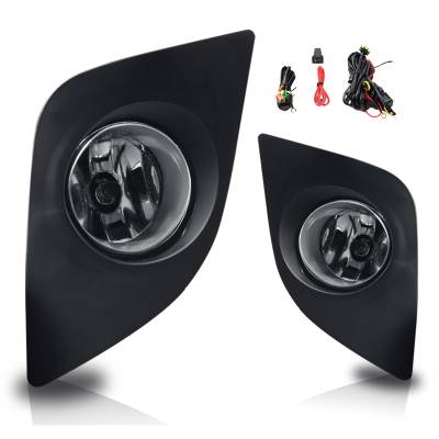 Winjet - Winjet CFWJ-0366-C Clear Fog Lights w/Wiring Kit for 14-15 Toyota Corolla