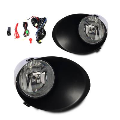 Winjet - Winjet CFWJ-0328-C Clear Fog Lights Wiring Kit & Cover for 07-12 Toyota Tundra
