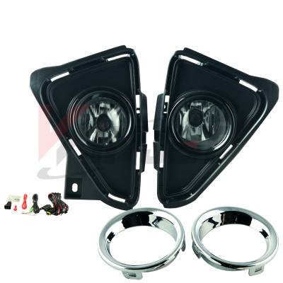Winjet - Winjet CFWJ-0455-C Clear Fog Light w/Wiring Kit for 16 Toyota RAV 4